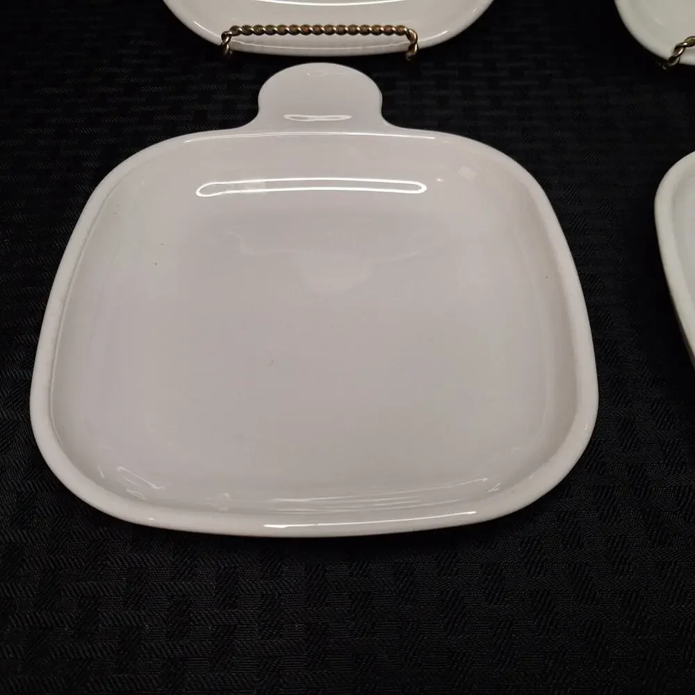 Lot of 4 Corning Ware GRAB-IT Plate Sandwich Lunch Snack Set P-185-B Square